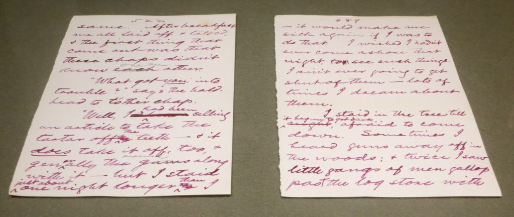 Handwritten manuscript of The Adventures of Huckleberry Finn, Buffalo Public Library