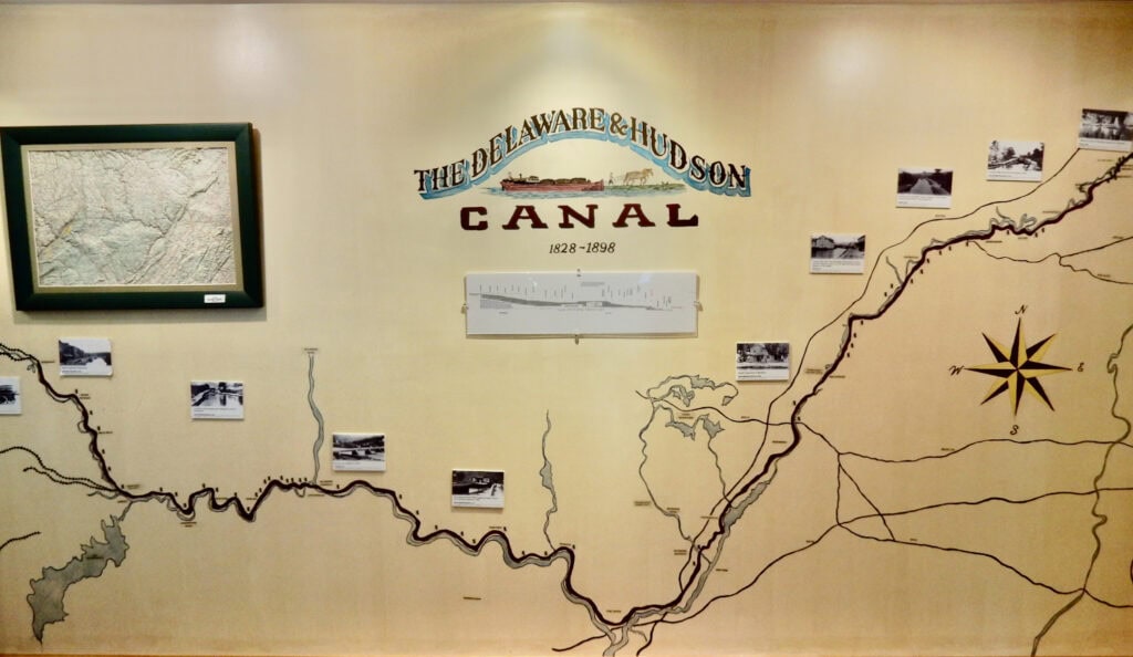 D&H Canal map at D&H Canal Museum High Falls NY