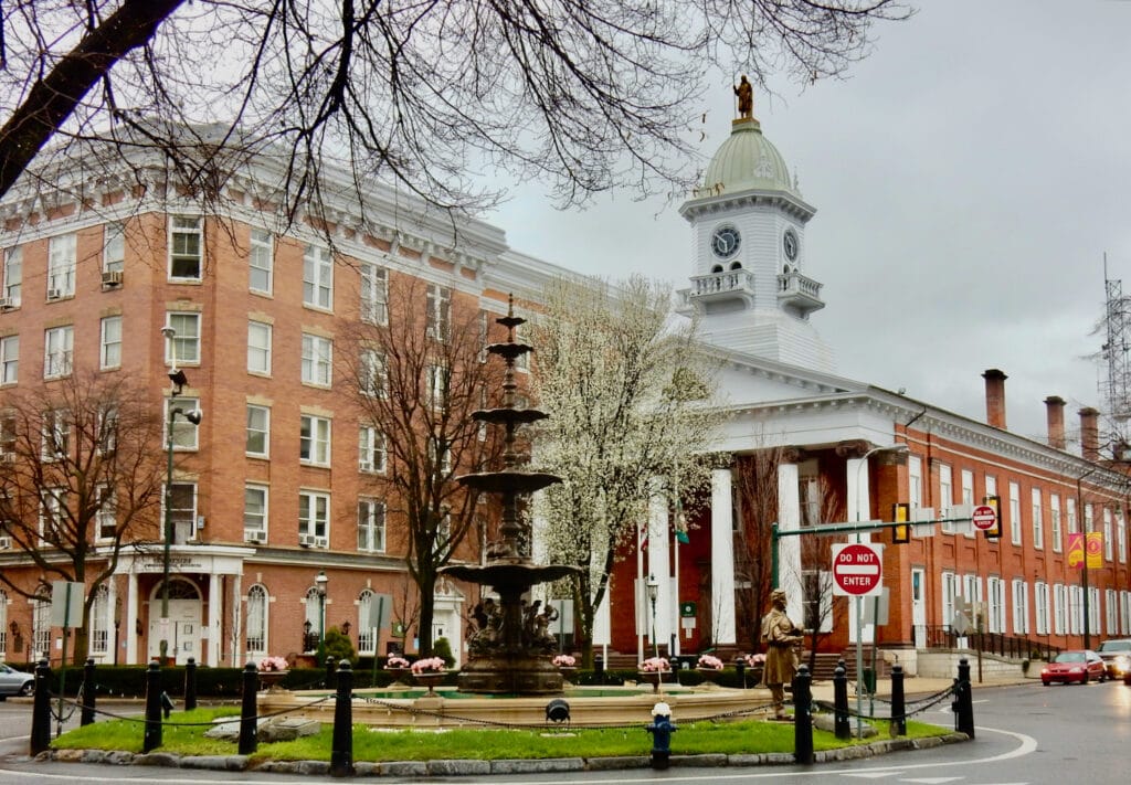 Downtown Chambersburg PA fountain