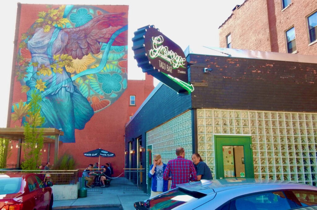 Garage Taco Bar with mural Binghamton NY