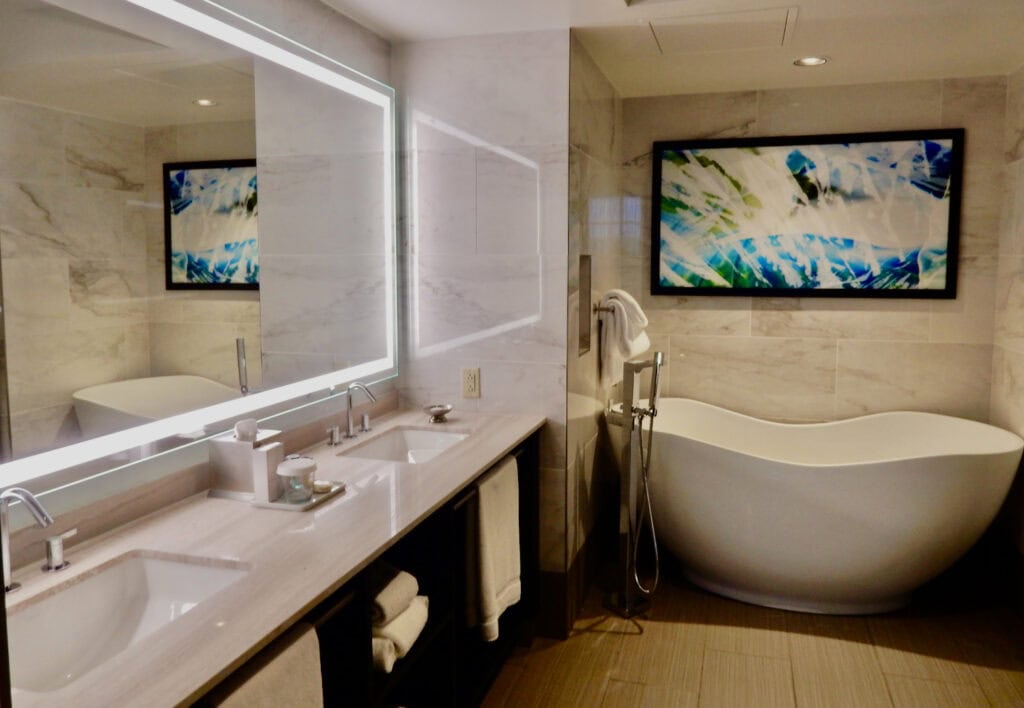 Suite bathroom at Mount Airy Resort and Casino 