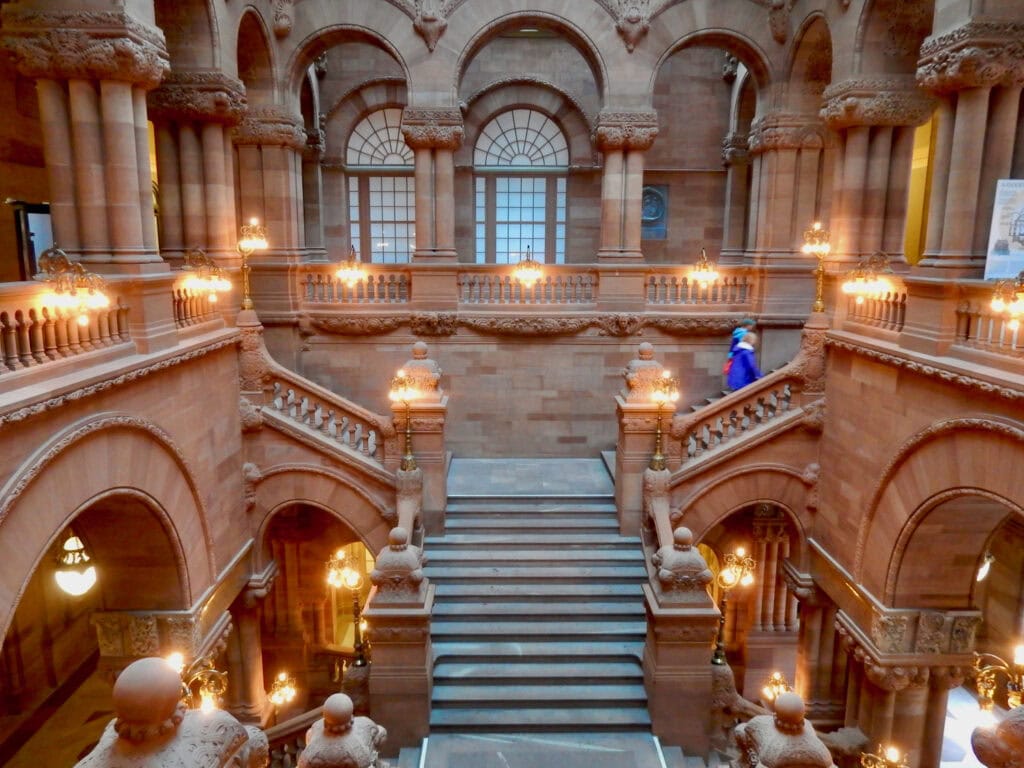 Million Dollar Staircase at the New York Capitol Building