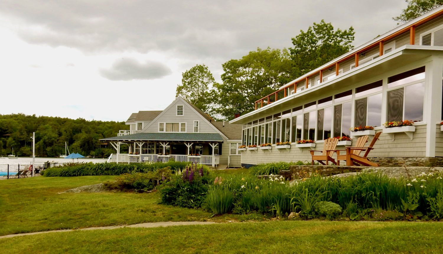 Spruce Point Inn facing waterfront