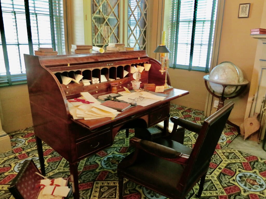 John Jay's rolltop desk at John Jay Homestead Katonah NY