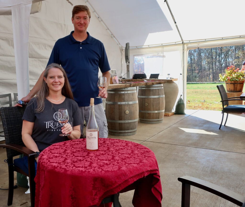 Trueman Vineyards owners Amanda and Joel Butson, Brandywine MD