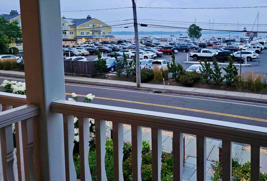 Marina and Saybrook Point Resort View from Guesthouse balcony, Old Saybrook CT