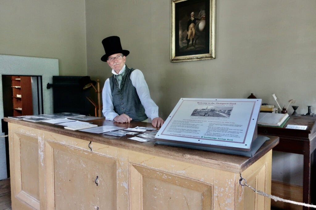 Thompson Bank banker at Old Sturbridge Village MA