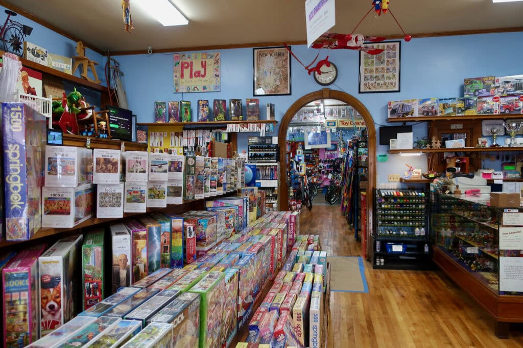 Puzzles and toys at Adam Miller Toy and Bicycle Shop Batavia NY