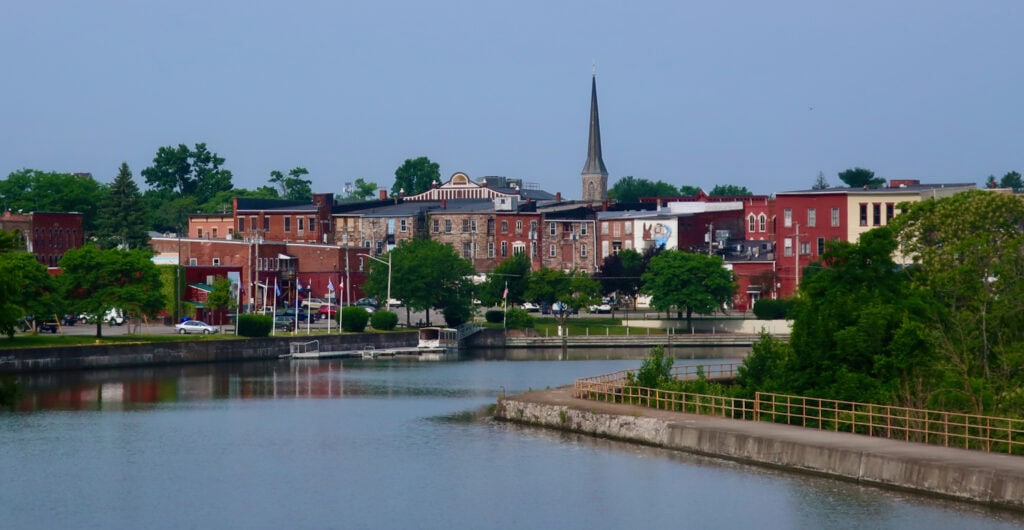 Downtown Medina NY from Erie Canal path