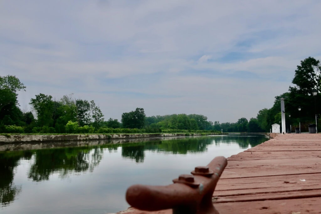 Erie Canal boat dock Holley NY 