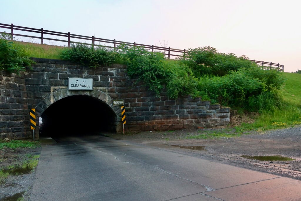 Medina Culvert tunnel with Erie Canal on top