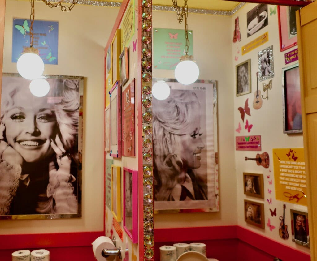 Dolly Parton Bathroom at Andes Hotel Restaurant NY