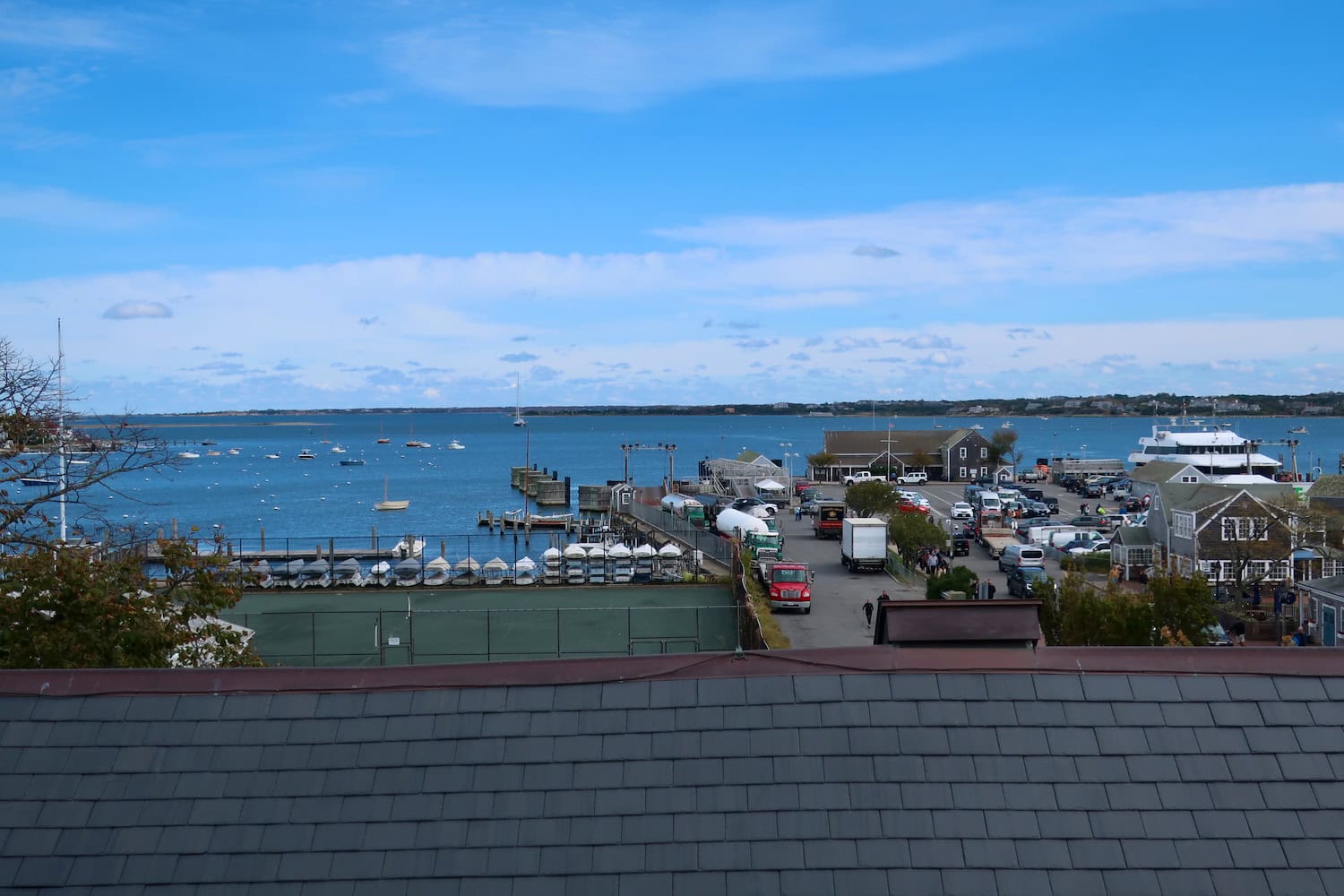 Harbor view from the observation deck atop the Nantucket Whaling Museum