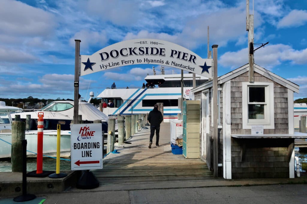 HyLine Dockside ferry landing in Oak Bluffs Marina