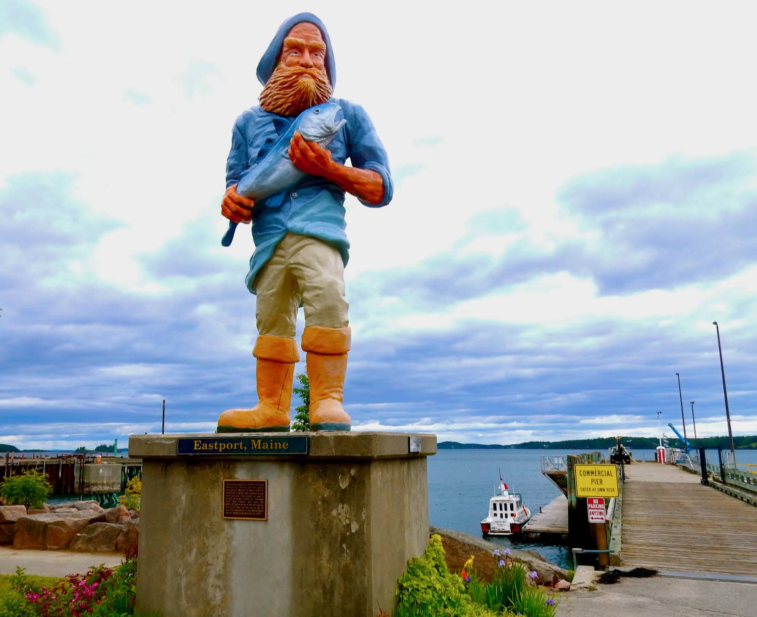 Eastport ME Fisherman statue