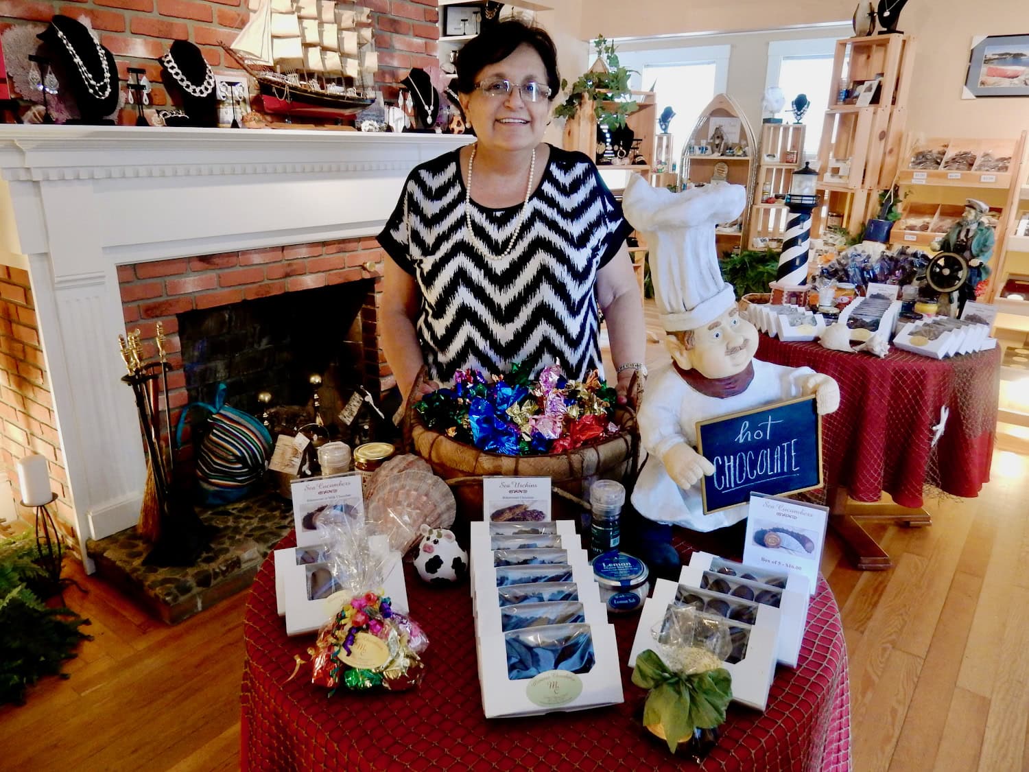 Monica of Monica's Chocolates Lubec ME