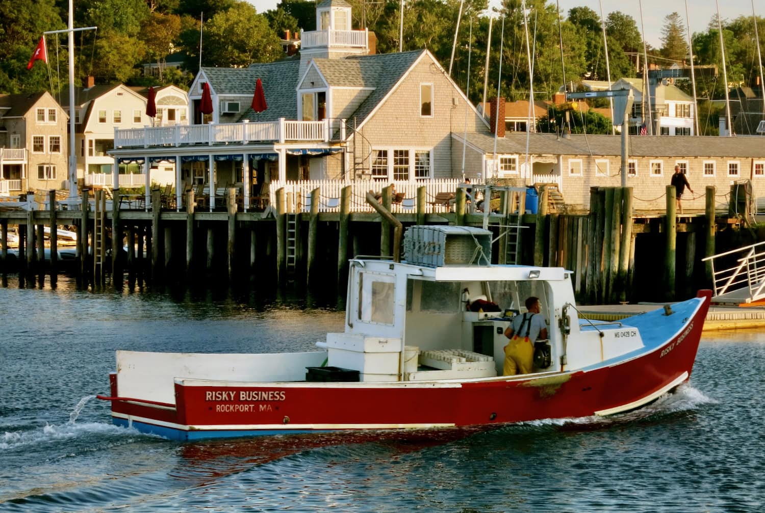 Lobster Boat in Rockport MA harbor